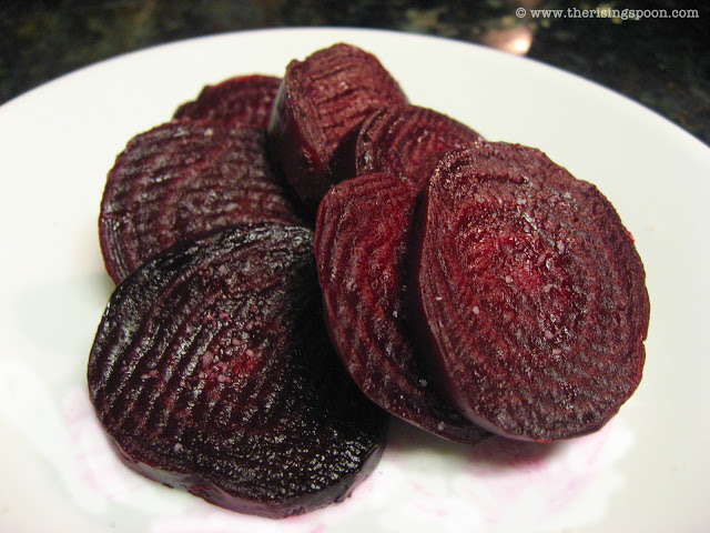 Roasted Beet Slices with Fleur de Sel + How to Roast Fresh Beets 
